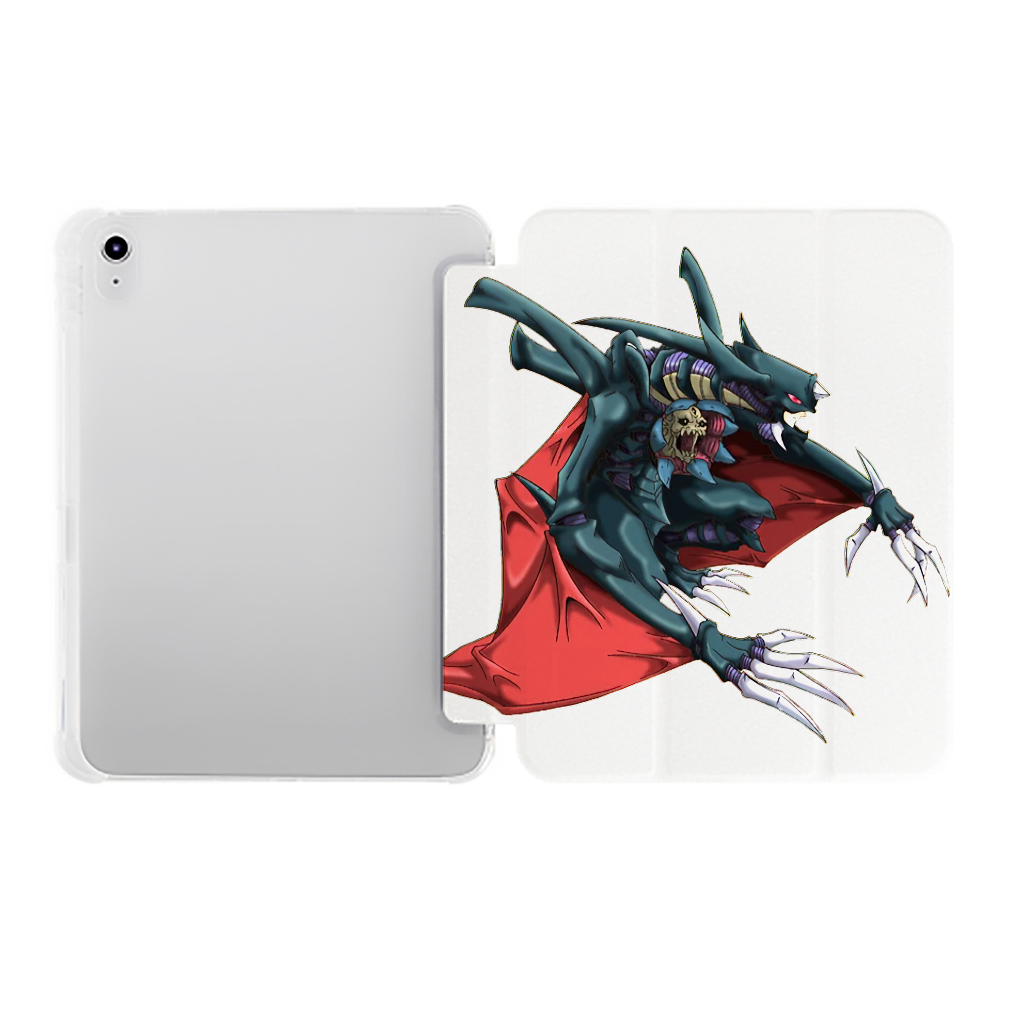 （画像用） 遊☆戯☆王 Yu-Gi-Oh! IPad ケース ペン収納付き 三つ折りスタンド PUレザー×シリコン 対応機種9.5/10.5/10.9インチ